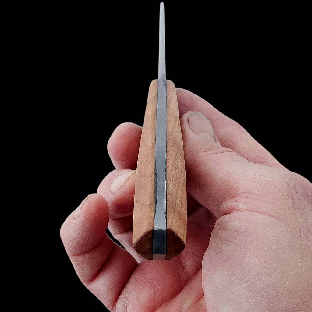 Handgjord Bunka kockkniv 'Bunka Boy' i rostfritt 14C28N-stål med klassiskt handtag i päronträ. Handtag